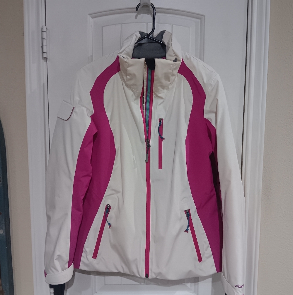 VINTAGE Obermeyer 1947 Signature Tuscany Ski Jacket Size 8 PrimaLoft Pink